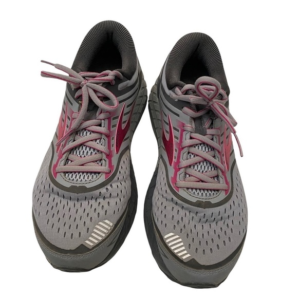 Brooks Women's Ariel 18 Running Shoes Grey Pink Sz 10.5 As Is Heels Worn - Picture 1 of 13